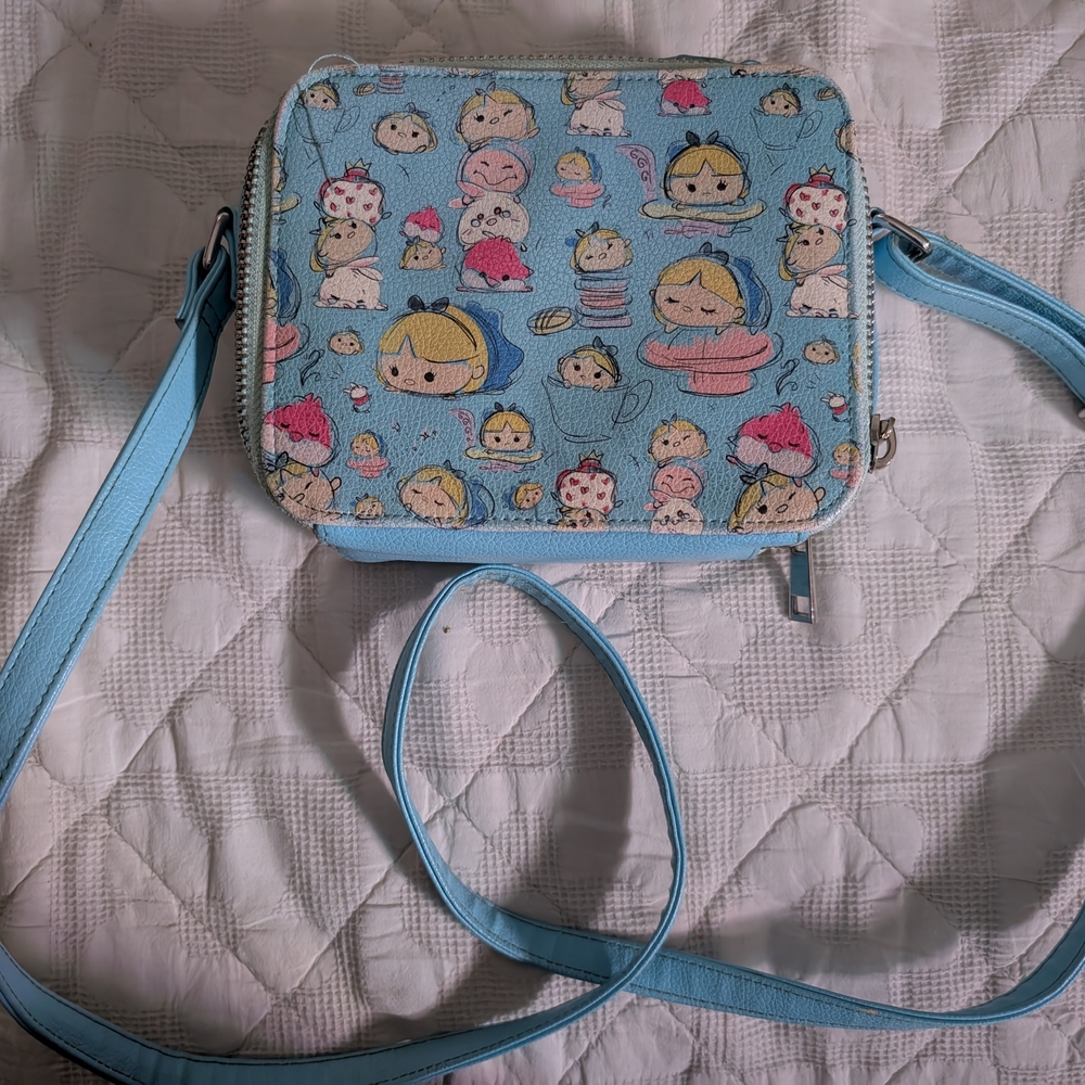 Disney Blue Crossbody Bag with Cartoon Print - Picture 1 of 2